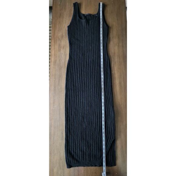 All Saints Alpaca Blend Margot Black Ribbed Sweater Midi Dredd size Medium EUC - Picture 8 of 8